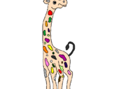 Disegno Giraffa  pitturato su alessandra