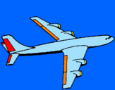Disegno Aeroplano  pitturato su Michele