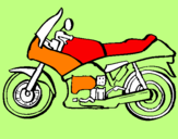 Disegno Motocicletta  pitturato su christian