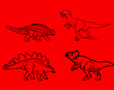 Disegno Dinosauri di terra  pitturato su edoardo