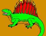 Disegno Spinosauro  pitturato su spinosauro