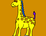 Disegno Giraffa pitturato su leone di marco
