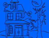 Disegno Casa del terrore pitturato su uyyuyflfllffflfgfòààffmff