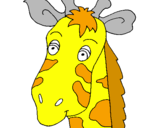 Disegno Muso di giraffa pitturato su alessandro