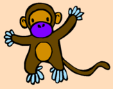 Disegno Scimmietta pitturato su Aurora & Filippo