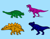 Disegno Dinosauri di terra  pitturato su MARIO
