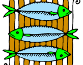 Disegno Pesce pitturato su enrica
