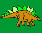 Disegno Stegosaurus  pitturato su MARTY SCRICCI