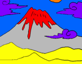 Disegno Monte Fuji pitturato su NICOLE