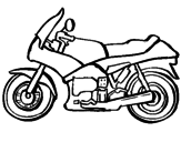 Disegno Motocicletta  pitturato su Camomilla