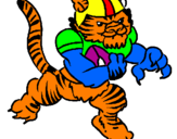 Disegno Giocatore tigre  pitturato su aurora