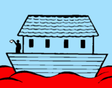 Disegno Arca di Noè  pitturato su riccardo