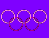 Disegno Anelli dei giochi olimpici  pitturato su LAVINIA