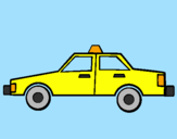 Disegno Taxi pitturato su mirko
