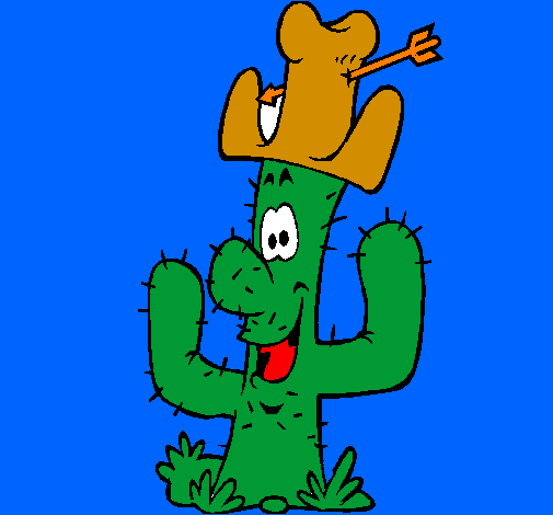 Cactus con il cappello 