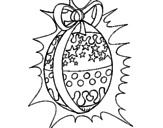 Disegno Uovo di Pasqua brillante pitturato su angelo
