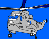 Disegno Elicottero di salvataggio  pitturato su AMOS