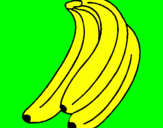 Disegno Banane  pitturato su nicole