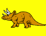 Disegno Triceratops  pitturato su maurizio fuselli