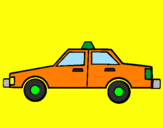 Disegno Taxi pitturato su michele