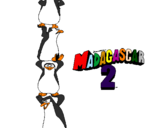 Disegno Madagascar 2 Pinguino pitturato su pingù