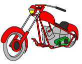 Disegno Motocicletta pitturato su federico