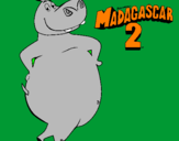 Disegno Madagascar 2 Gloria pitturato su michi2