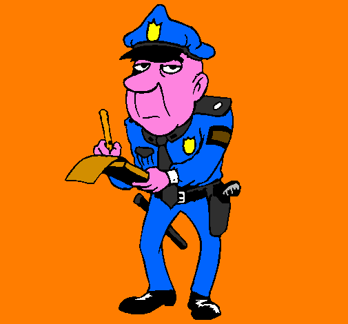 Poliziotto che fa la multa