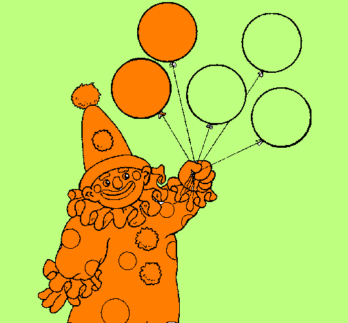 Pagliaccio con palloncini 