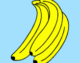 Disegno Banane  pitturato su chiara