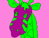 Disegno Muso di giraffa pitturato su Edoardo