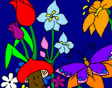Disegno Fauna e Flora pitturato su Giorgia