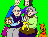 Disegno Famiglia pitturato su anna19