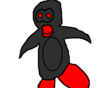 Disegno Pinguino pitturato su LETIZIA.S