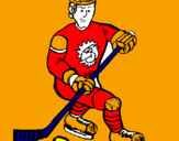 Disegno Giocatore di hockey su ghiaccio pitturato su IRENE MARTINI