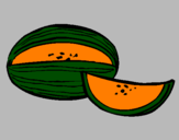 Disegno Melone  pitturato su Victtor da silva
