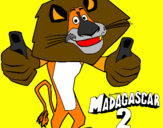 Disegno Madagascar 2 Alex pitturato su Giulia3
