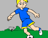 Disegno Giocare a calcio pitturato su ENRICO