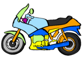 Disegno Motocicletta  pitturato su 2