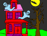 Disegno Casa del terrore pitturato su roberta