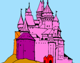 Disegno Castello medievale  pitturato su ARIANNINA