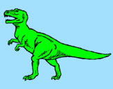 Disegno Tyrannosaurus Rex  pitturato su pietro
