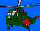 Disegno Elicottero di salvataggio  pitturato su jonathan luca