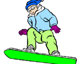 Disegno Snowboard pitturato su Francesco S