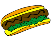 Disegno Hot dog pitturato su holiver