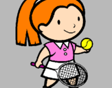 Disegno Ragazza che gioca a tennis  pitturato su kiaretta96