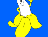 Disegno Banana pitturato su renata