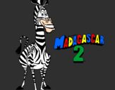Disegno Madagascar 2 Marty pitturato su clipto