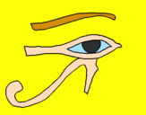 Disegno Occhio di Horus  pitturato su Veronica