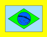 Disegno Brasile pitturato su matteo